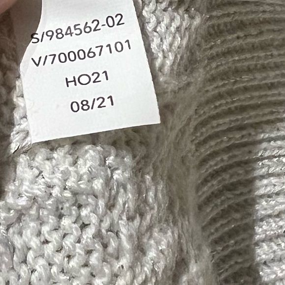 Athleta Crossroads Crew Sweater In Bright White Metallic Cable Knit H - Picture 8 of 12
